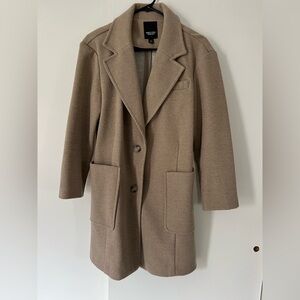 Simply Vera Vera Wang Taupe Trench-Style Wool Blend Coat